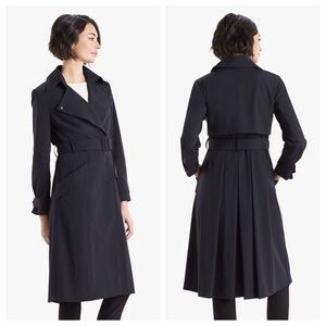 MM Lafleur The Osborn Trench Coat Jacket Italian Wool Water-Resistant Pockets